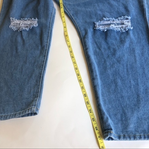 Nasty Gal Mom's The Word Plus High-Waisted Jeans Ripped Knee Size 20 - Picture 10 of 14
